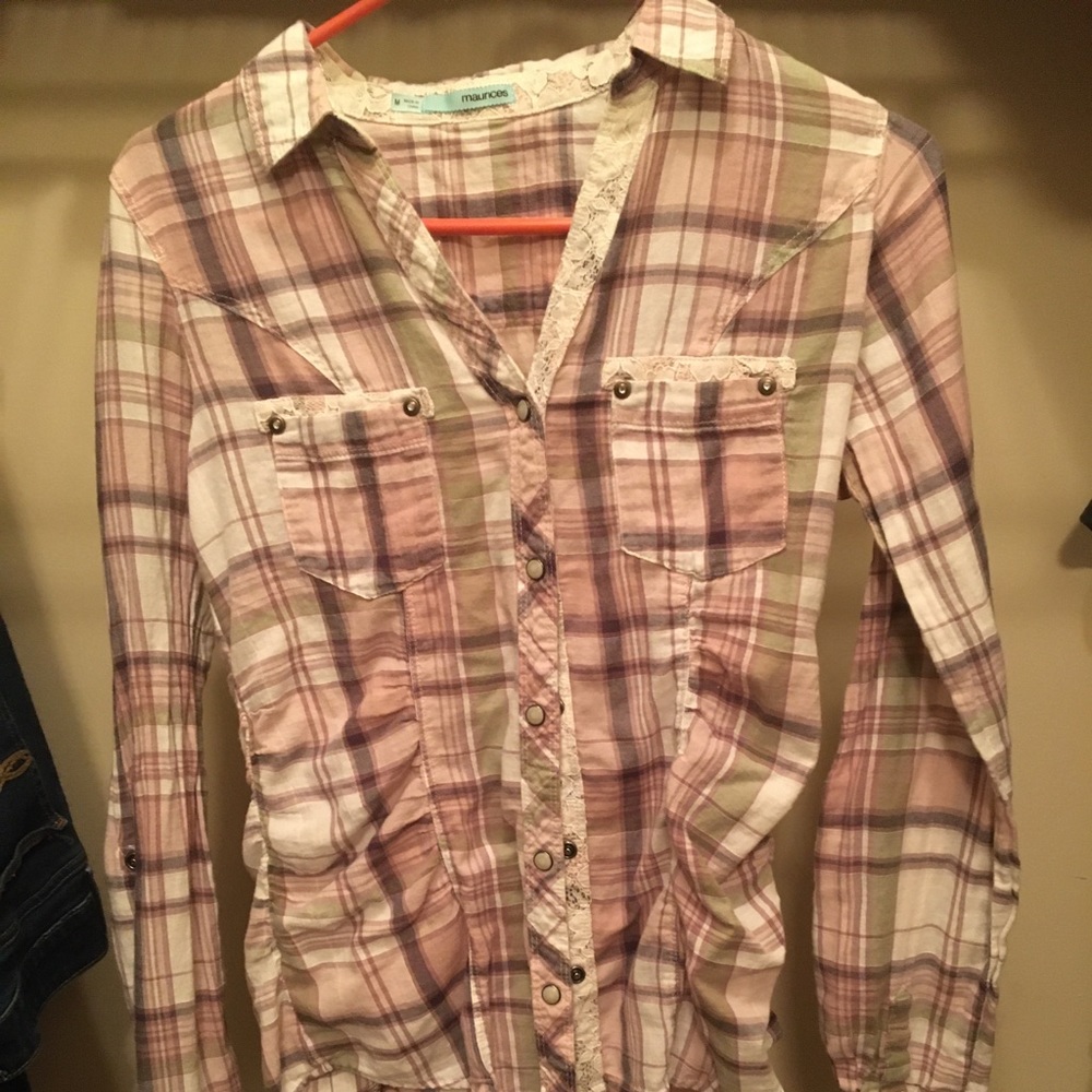 Maurices Pink Flannel